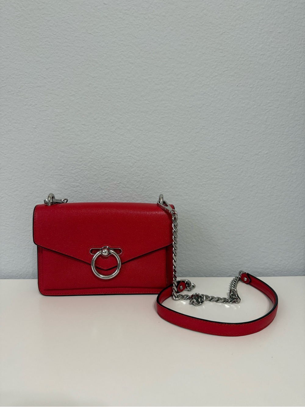 Rebecca Minkoff Red Leather Chain Shoulder Bag - Women's Crossbody